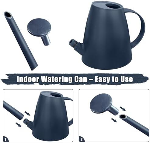 1.8L Watering Can, Small Watering Can for Indoor Plants with Long Spout - Image 3