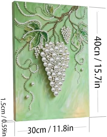 LQCrafK DIY Pearl Art Painting Handcraft Kit for Adults Beginners, Creative Design, Healing Stress-Relieving Home Wall Decoration, with Framed Painting and Tools-Grape - Image 7