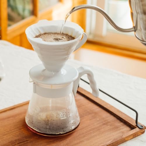 HARIO V60 Pour Over Coffee Starter Set, Size 02, Pale Grey - Image 4