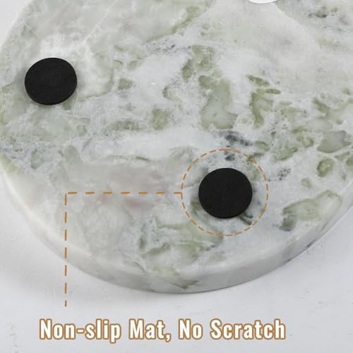 Koville African Natural Marble Tray, 12"x6" Vanity Decorative Tray for Countertop Organizer, Catchall Tray for Perfume, Candles, Jewelry Dish - Image 6