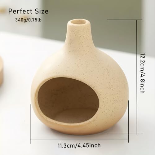 Ceramic Incense Holder, Mini Palo Santo Burner Chimney for Sticks, Cone Incense and Sage Smudging, Handmade Cone Incense Holder Burner for Yoga, Meditation, and Energy Cleansing (Milky White 01) - Image 6