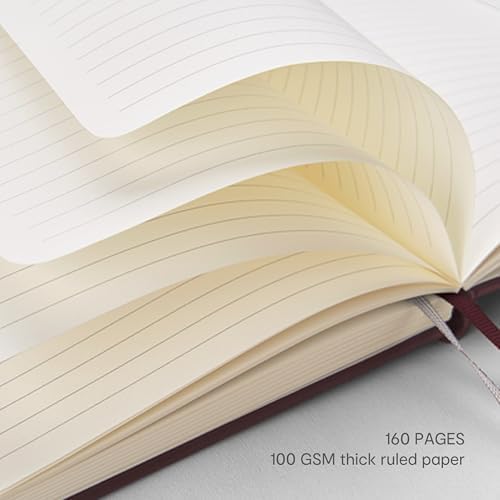 &And Per Se 10-Pack Lined Notebooks, A5 Hardcover, 160 Pages 100gsm Thick Paper, Office Supply Bulk Order, Corporate New Hire Kits, Breakroom Essentials – College Ruled, 10 Units (Solid Colors) - Image 5