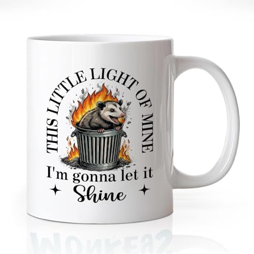 This Little Light Of Mine 11 oz Possum Lover Ceramic Coffee Mug by Unknown