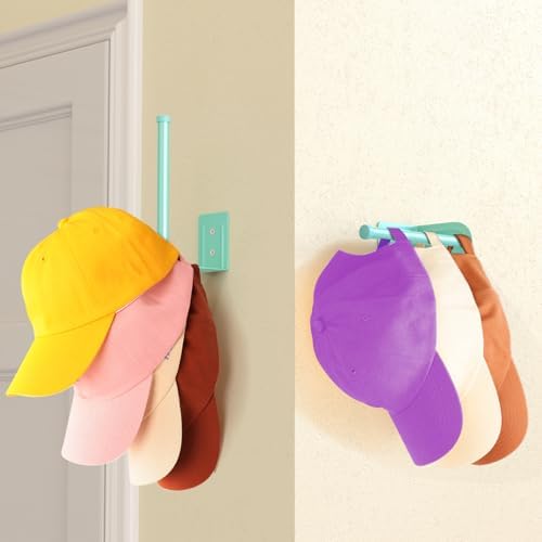 Durmmur Stainless Steel Hat Organizer, Hat Rack for Wall,Each Holds 15 Hats - Image 3