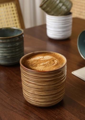 Japanese retro ceramic teacups, coffee cups, and water cups, suitable for restaurants, homes, and offices, green. - Image 4