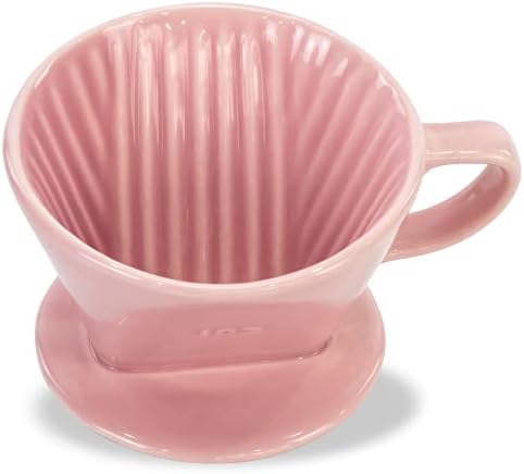 Pour Over Ceramic, Coffee Dripper Ceramic Coffee Maker,Pink by LHUKSGF