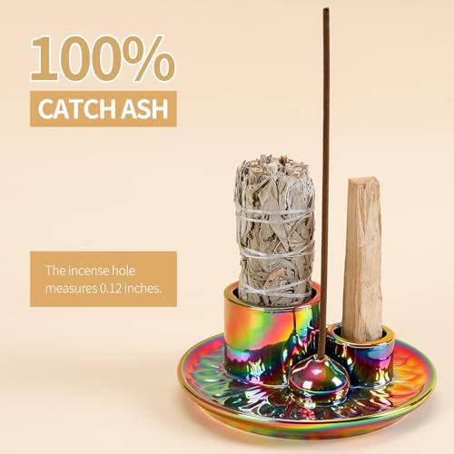 Ceramic Palo Santo and Sage Incense Holder, Colorful - Image 4