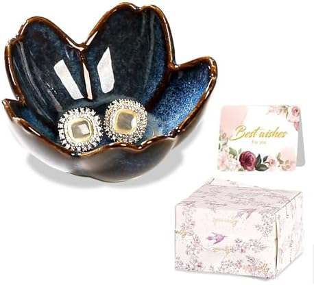 Ring Holder Dish Ceramic Jewelry Dish Tray Cute Key Bowl Gifts for Women by WELOCMETOBINOSTER