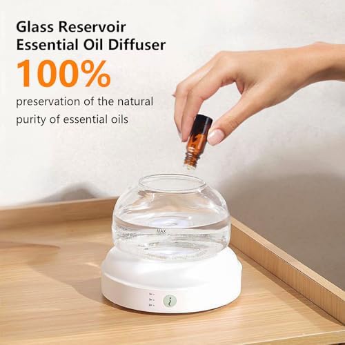 Glass Essential Oil Diffuser 200ml, 7-Color LED, for Home - Image 3