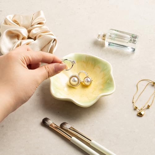 Ceramic Lotus Leaf Trinket Dish, Ring Holder for Jewelry - Image 4