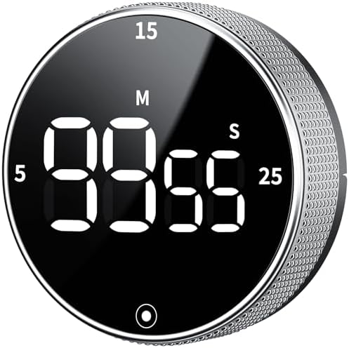 Seniny Digital Kitchen Timer, Magnetic Visual Timer with Large LED Display by Seniny