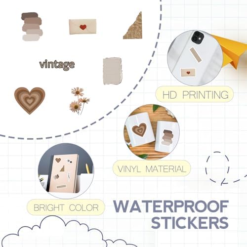120 Pcs Vintage Aesthetic Stickers, Scrapbook Supplies - Image 6