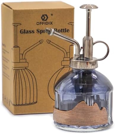 OFFIDIX Plant Mister Spray Bottle Vintage Glass Fine Mist Spritzer 6.7OZ by Offidix