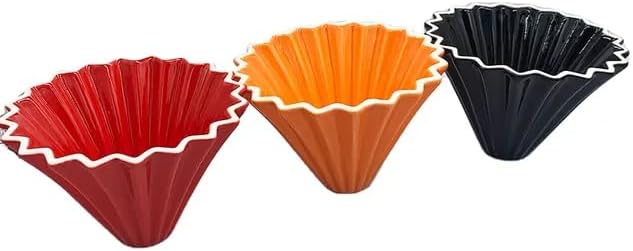 Origami Filter Cup,Ceramic Pour Over Coffee Maker, Non-Electric Pour Over Coffee Dripper, Easy Manual Brew Maker, Single Cups Porcelain for Home, Cafe, Camping, Coffee Gifts (Green) - Image 7