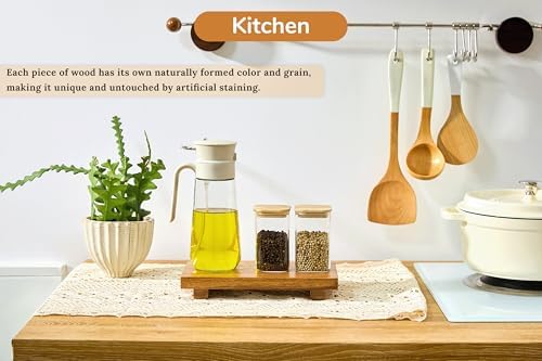 Small 10" Acacia Wood Riser Pedestal Stand for Kitchen Counter - Image 4