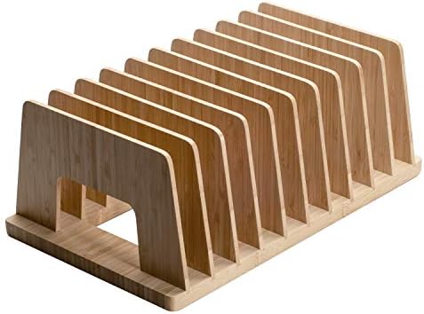 MobileVision Bamboo Desktop File Folder Organizer and Paper Tray, 10 Slots - Image 6