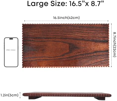 Beaded Wood Risers 16" Rustic Display Stand for Boho Decor(Rustic Walnut) - Image 3