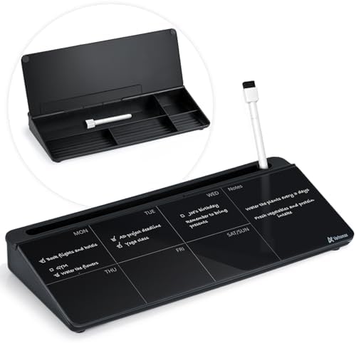 Varhomax Glass Weekly Planner Desk White Board by Varhomax