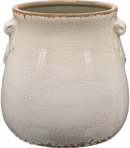 Ceramic Scroll Planter 6.5 Inch, Pure White by Unknown