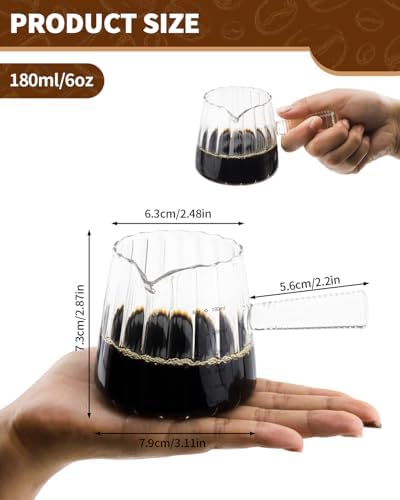 2Pcs 6oz Espresso Cups, V-Spout Espresso Shot Cups, Espresso Accessories - Image 2
