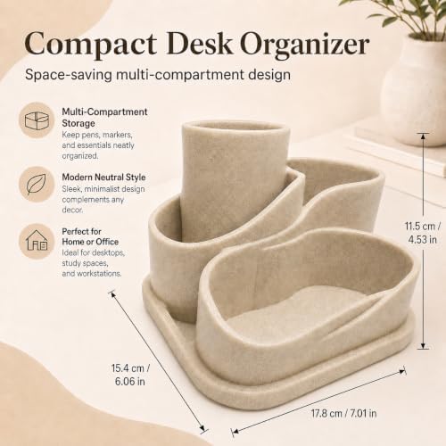 Aesthetic Desk Organizer, Cute Pencil Holder, Boho Office Caddy for Desk - Image 2