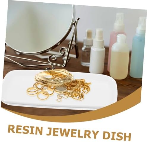 Nordic Style Ceramic Jewelry Dish White Oval Display Tray - Image 2