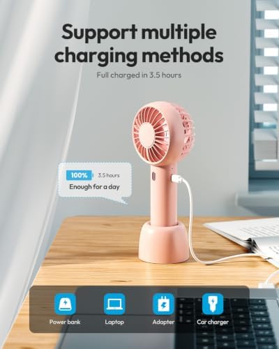 Gaiatop Mini Portable Fan, Small Personal Handheld Fan,Rechargeable - Image 6