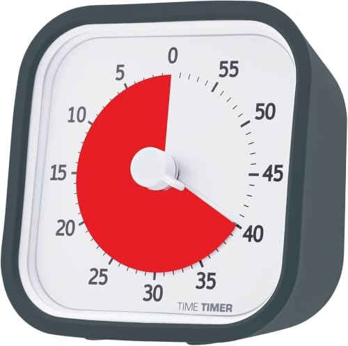 TIME TIMER 60 Minute MOD Education Edition—Visual Timer with Desktop Software for Kids Classroom Learning,Teachers Desk Clock,Study Tool & Office Meetings with Silent Operation (Charcoal) (Pack of 10) by TimeTimer