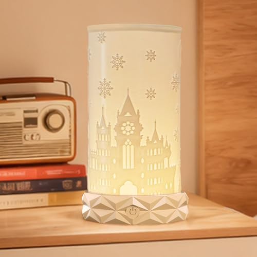 Touch Control Table Lamp for Bedroom, Portable LED Cordless Lamp, 1500mAh Rechargeable Battery Operated, 3 Color Temperatures Rotating Bedside Lamp for Living Room, Nightstand by Unknown