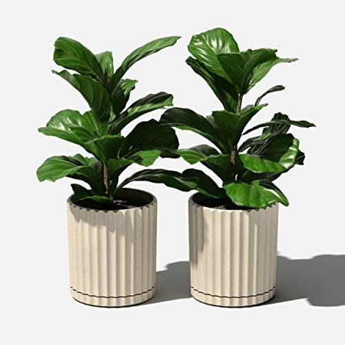 Veradek Demi Series Demi 6" Planter w/Tray - Sand, 2 Pack - Image 6