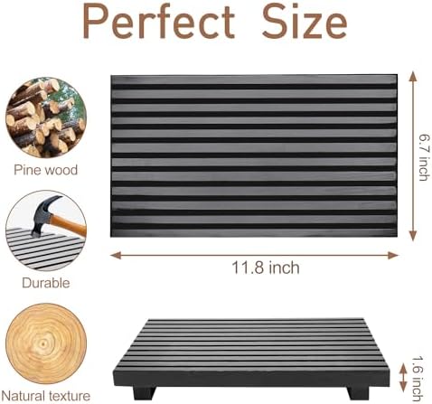 Wood Riser Display Stand for Bathroom Organizer Tray Kitchen Counter Decor - Image 5