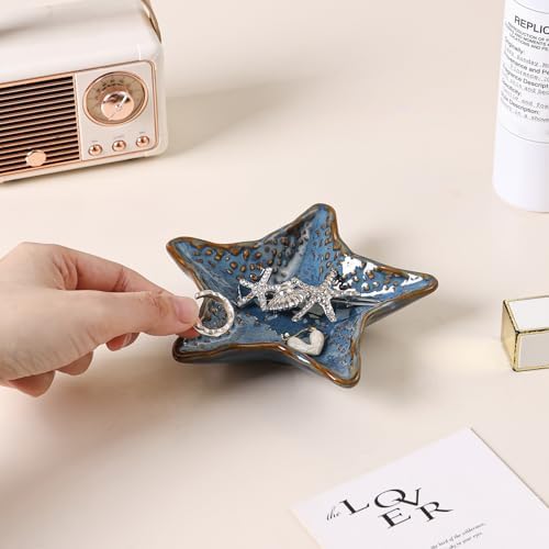 Jewelry Dish Decorative Ring Tray, Ceramic Small Cute Trinket Tray 4.92" - Image 4