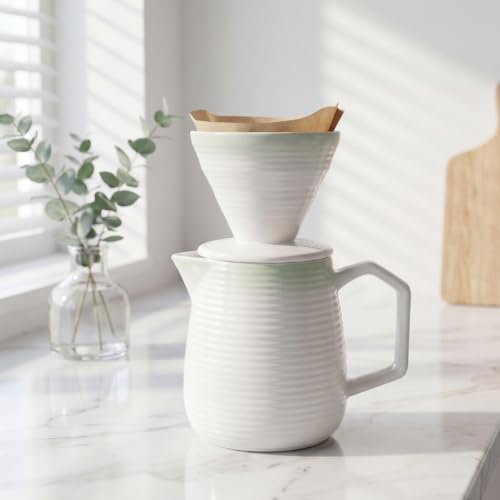 pour over coffee maker - Ceramic Dripper Pot, Heat-Resistant & Easy Clean - Image 3