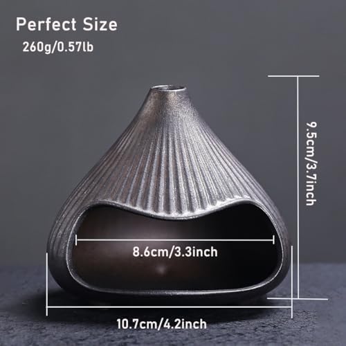 Ceramic Incense Holder, Mini Palo Santo Burner Chimney for Palo Santo Sticks, Cone Incense and Sage Smudging, Handmade Cone Incense Holder Burner for Yoga, Meditation, and Energy Cleansing (Black 01) - Image 5