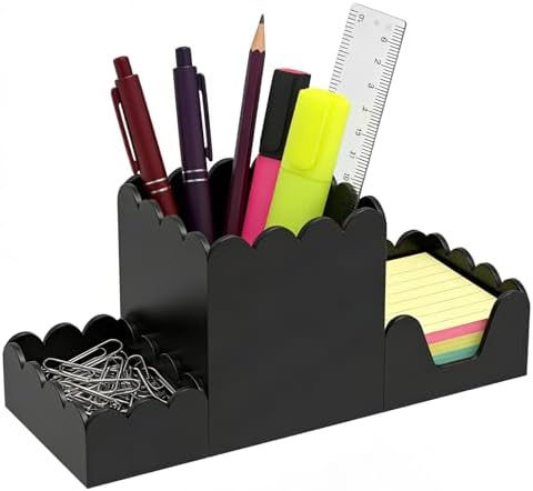 YAGELI Acrylic Desk Organizer Set of 3, Matte Black by YAGELI