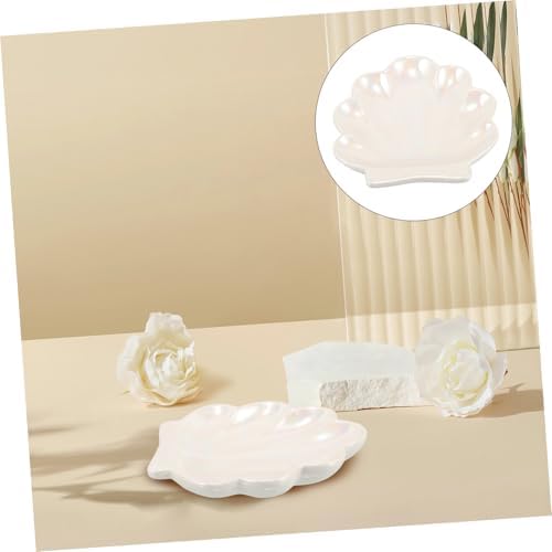 LIFKOME Ceramic Seashell Jewelry Tray for Rings, Vanity and Desk Storage - Image 4