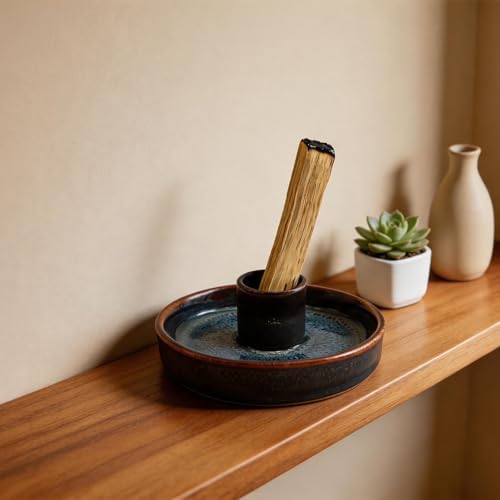 Sage Holder, Sage Burner, Smudge Bowl, Palo Santo Holder, Incense Holder, Incense Holder Bundle, Sage Holder for White Sage Bundle and Palo Santo (Sage Not Included) (Blue Reactive) - Image 7