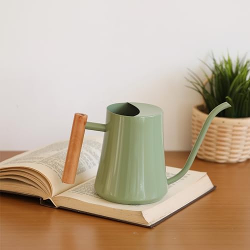 Green Moon 1L/35oz Metal Watering Can Indoor with Long Spout, Sage Green - Image 5