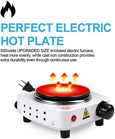 DINGPAI Hot Plate for Candle Making, White Color Electric Hot Plate - Image 3