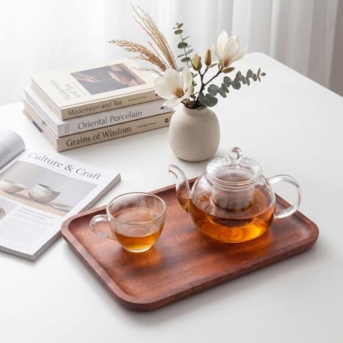 Coffee Table Serving Tray,Decorative Food Trays for Breakfast,Tea,Snacks - Image 2