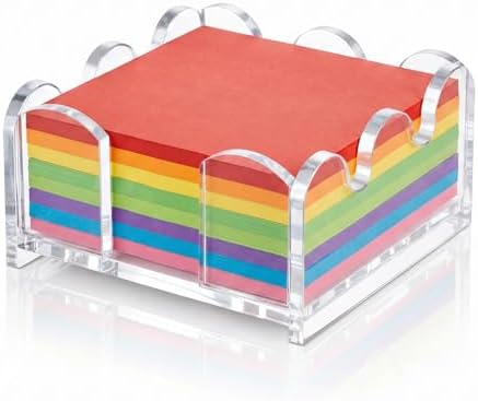 Scalloped Acrylic Sticky Note Holder 3x3 Inch,Cute Notepad Dispenser by Unknown