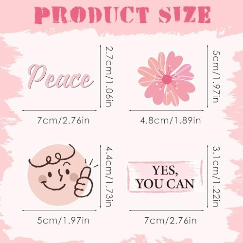 Pink Vision Board Supplies - 50 Pcs Travel Scrapbook Stickers - Image 4