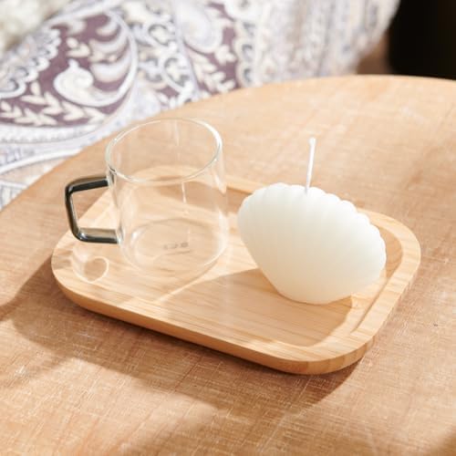 Bamboo Vanity Tray, Bathroom Counter Tray, Toilet Paper Basket Storage for Toilet Tank, Bathroom, Kitchen Counter 7.8 x 5.1 x 0.8 inch - Image 5