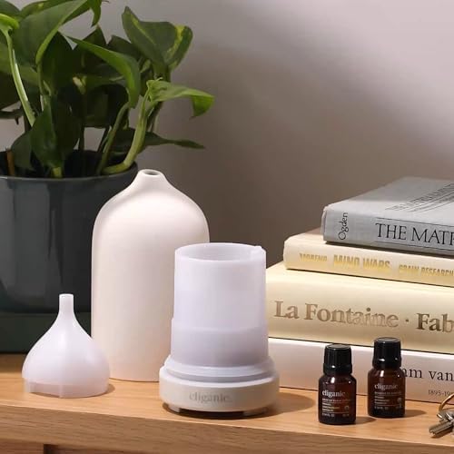 Cliganic Ceramic Essential Oil Diffuser, 100ml Cool Mist Humidifier, Sage - Image 4