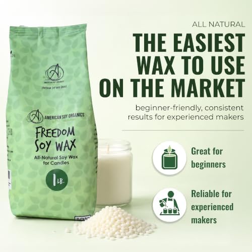 American Soy Organics Freedom Soy Wax Beads, All-Natural Candle Wax, 1 lb - Image 2