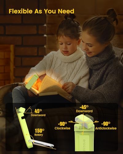 Glocusent USB Rechargeable Book Light, Portable Clip-on LED Reading Light - Image 5