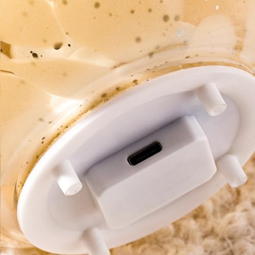 DN DECONATION Glass Mushroom Lamp Cordless Table Desk Lamp for Bedroom - Image 7