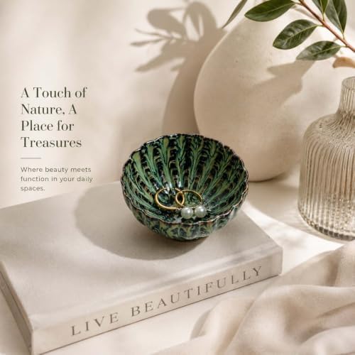 Glazed Ceramic Jewelry Dish Tray,Small Ring Holder Dish Jewelry Tray - Image 4