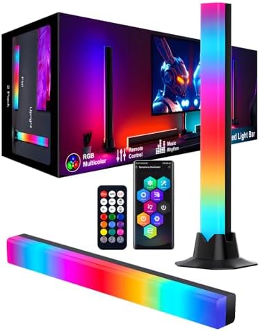 RGB Light Bar, LED Light Bar, APP Control USB Powered, Color Changing TV Backlight Music Sync Ambient Lighting for Room PC Monitor Gaming Party Desk by Eastfine