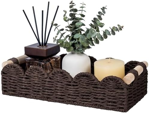 CubesLand Toilet Paper Storage Basket Organizer, Small Wicker Decor Basket by CubesLand